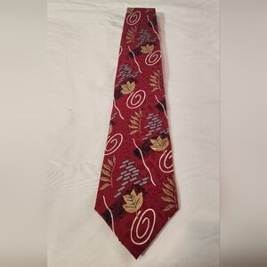 Christian Dior Monsieur Stylish Red Patterned Silk Tie